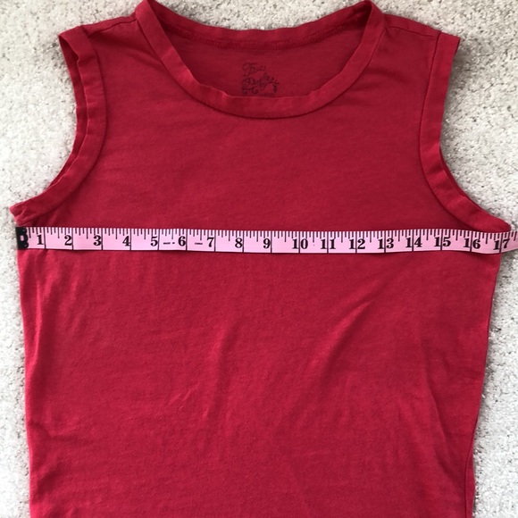 Reddish-Pink Free People Sleeveless Tee, Size M - Picture 3 of 5